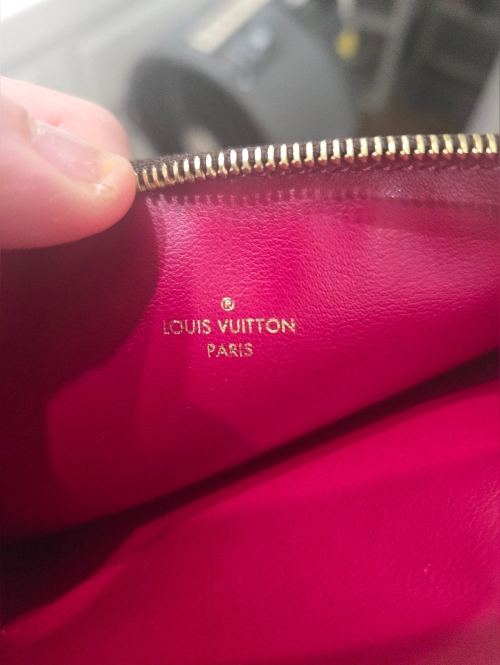 Louis Vuitton Monogram Zip Pouch - Brown/Tan with Gold Hardware - Picture 10 of 10